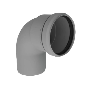 Burgerhout Twinline PP rookgas bocht 100mm 90° 400452140
