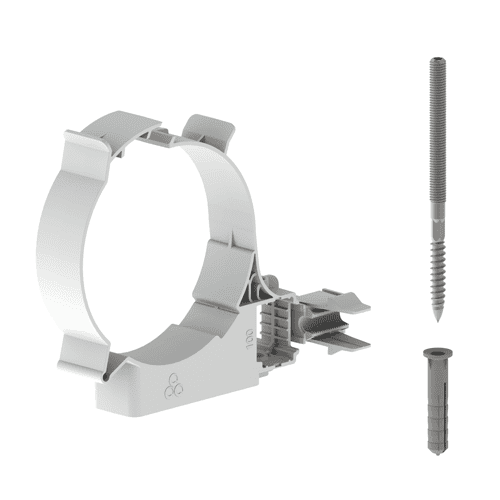Burgerhout Easysafe muurbeugel PP 100mm wit 400452270