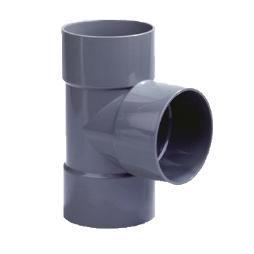Dyka PVC T-stuk 40mm 3x lijmmof 90° grijs 20022449
