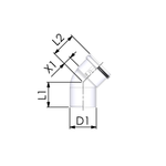 CoxDENS® Rookgasbocht 45° PP 80 mm