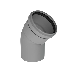 Burgerhout Twinline PP rookgas bocht 100mm 45° 400452144