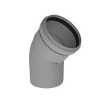 Burgerhout Twinline PP rookgas bocht 100mm 45° 400452144