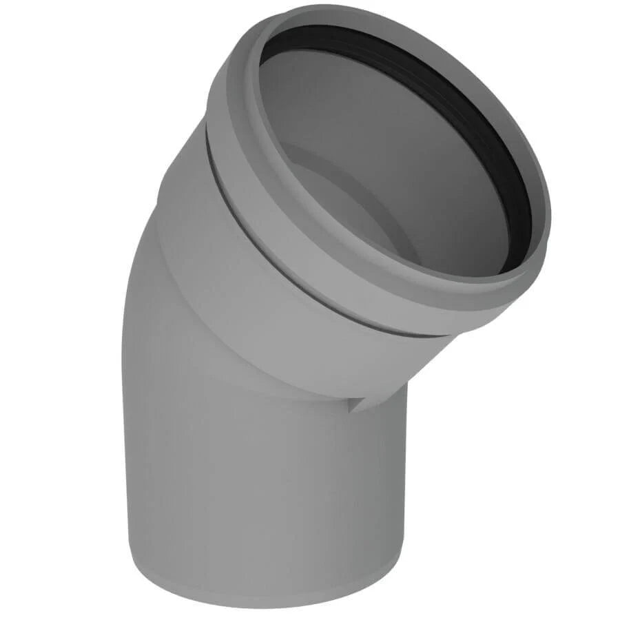 Burgerhout Twinline PP rookgas bocht 100mm 45° 400452144