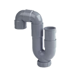 Dyka PVC universele lijmsifon grijs 40 mm 20024170
