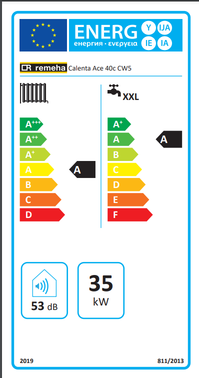 Remeha Calenta Ace 40C CW5 7649964 Energielabel ✔ 20,3 liter/min bij 40°C ✔11 liter/min bij 60°C ✔35,6kW vermogen ✔Gratis verzending NL ✔Bezorging los materiaal alleen bij orderwaarde van €830 incl. btw | CVketel.nl
