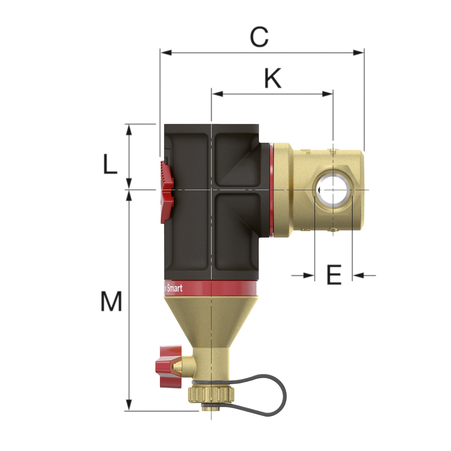 Flamco Clean Smart Vuilafscheider verticaal/horizontaal
22 mm klem 30022 Technische Specificaties  02 
| CVketel.nl