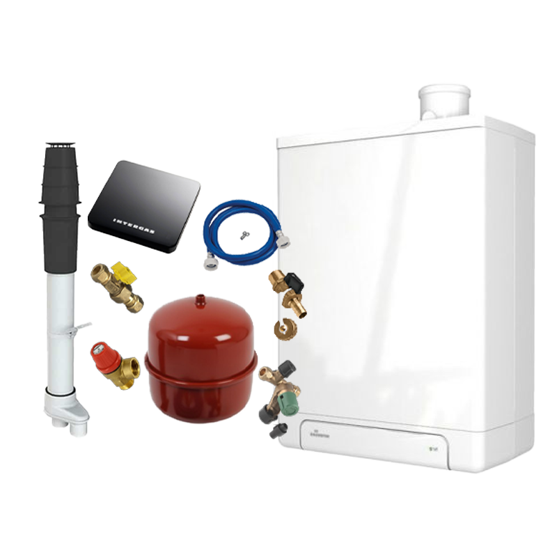 Intergas HRE 24/18 CW3 | 80/80 | 17,8kW | Basis Totaalpakket zwart | CVketel.nl