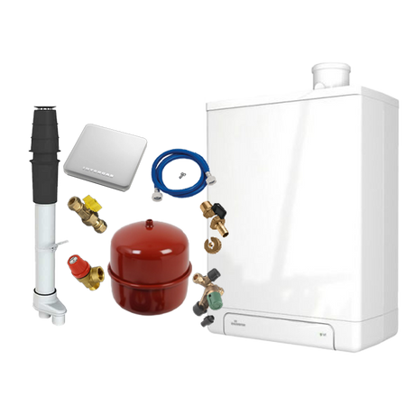 Intergas HReco 24 CW3 + Renovatie pakket + Comfort Touch Wit + Dakdoorvoer