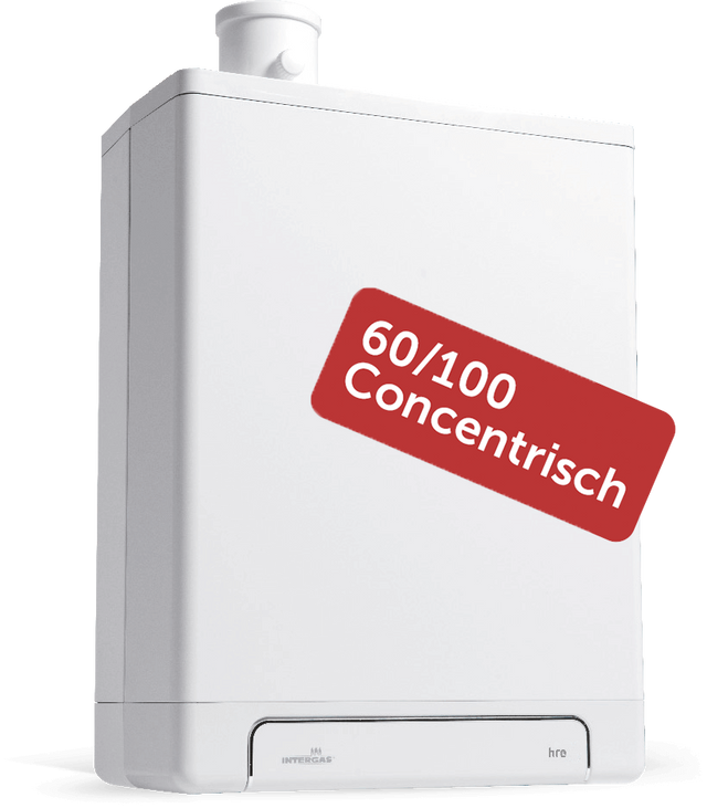 Intergas Kombi Kompakt HRE 36/30 7,1 - 26,3 kW CW5 60/100mm 043487| CVketel.nl