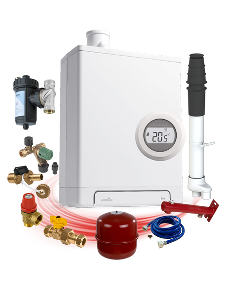 intergas hre 24 18 cw3 + round draadloos + kleinpakket + vuilafscheider | CVkketel.nl