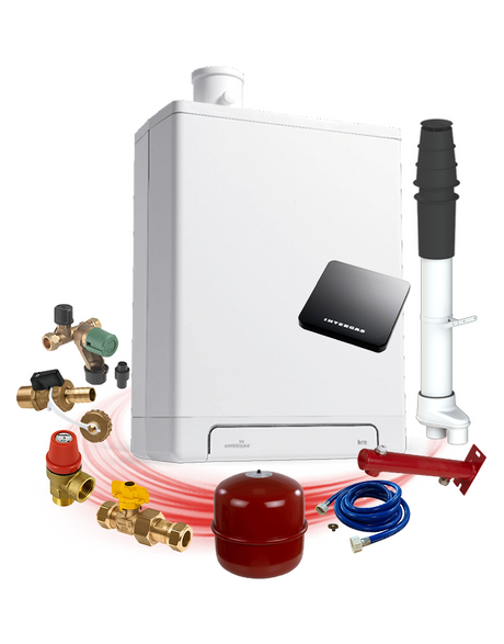 intergas hre 24 18 cw3 + comfort touch zwart + kleinpakket | CVketel.nl