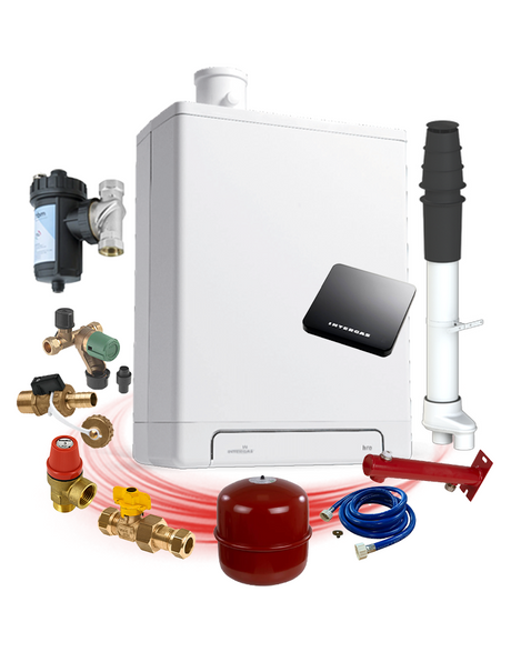 Intergas HRE 24/18 CW4 | 80/80 | 22,8kW | Klein Totaalpakket zwart | CVketel.nl