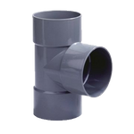 Dyka PVC T-stuk 40mm 3x lijmmof 90° grijs 20022449