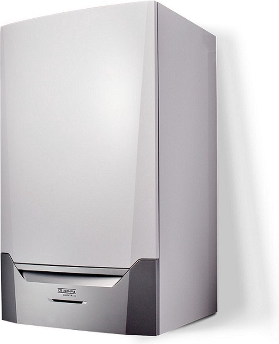 Remeha Quinta Ace 65 zonder pomp 7683598 Zijkant ✔61,5kW vermogen ✔ Gratis verzending NL vanaf €150,- | CVketel.nl