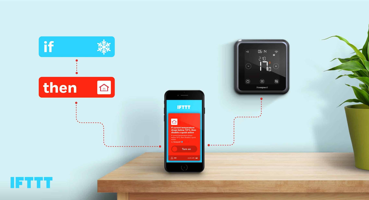 Honeywell Home T6R Wifi slimme thermostaat met standaard zwart Y6H910RW4013